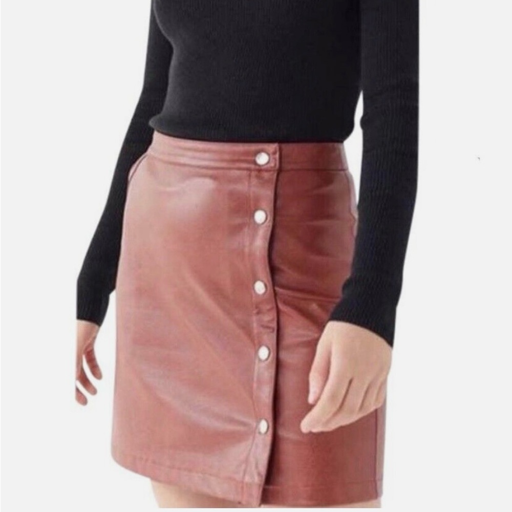 Urban Outfitters Brown Button-Front Skirt